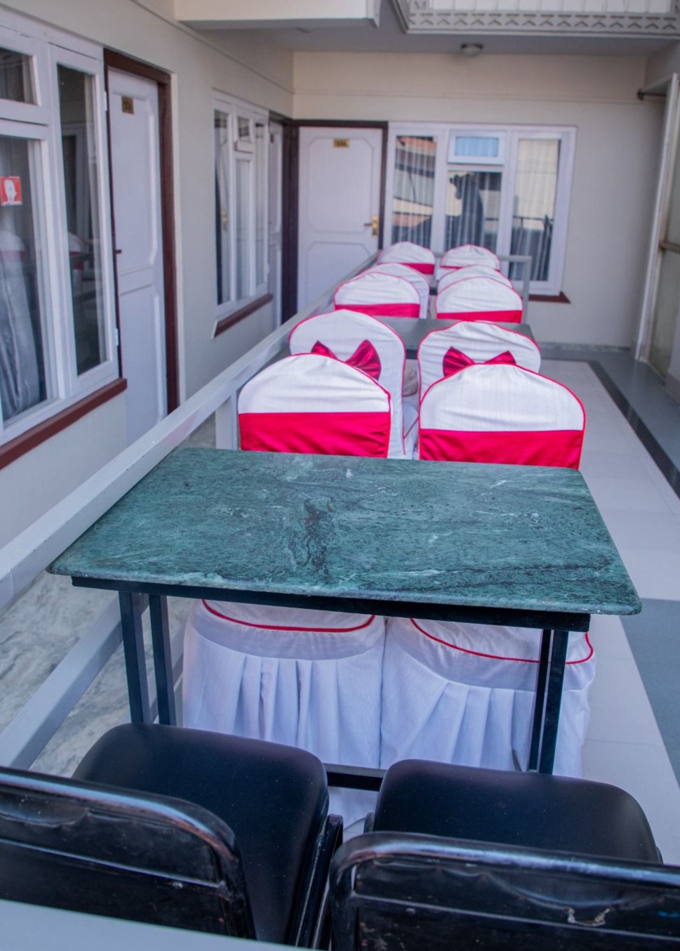 Full dining area view at Hotel White Dreams restaurant Kathmandu